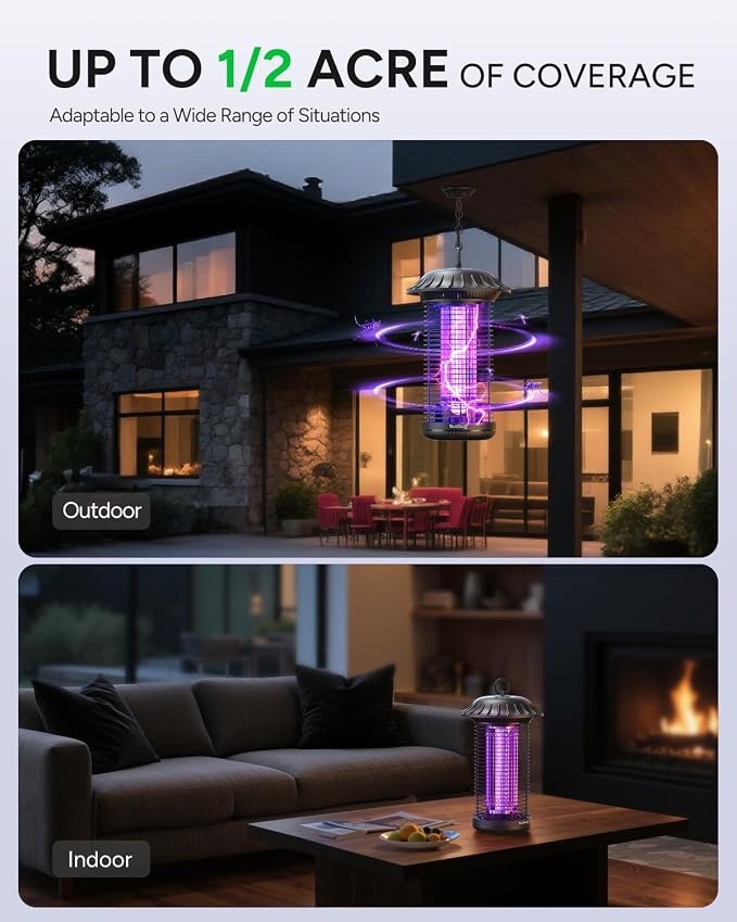 Buzbug LED Bug Zapper Indoor Outdoor, 10 Years Lifespan, 6.5ft Power Cord - Image 6