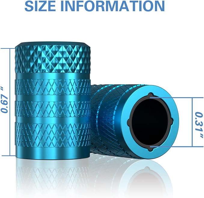 CKAuto Tire Valve Stem Caps, Anodized Aluminum Tire Valve Cap Set, Corrosion - Image 4