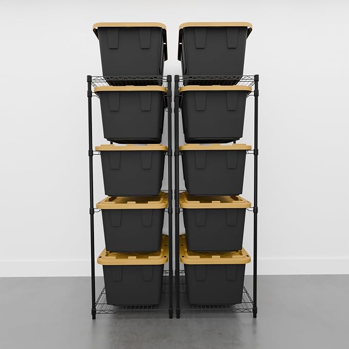 SafeRacks 2 Pack 5-Tier Steel Tote Rack - Image 2