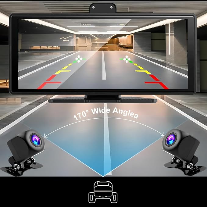 Carplay Screen for Car, 10.26" HD IPS Wireless Portable car Stereo for Apple - Image 8