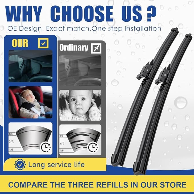 3 wipers Replacement for 2013 2014 2015 2016 2017 2018 2019 Ford Escape - Image 2