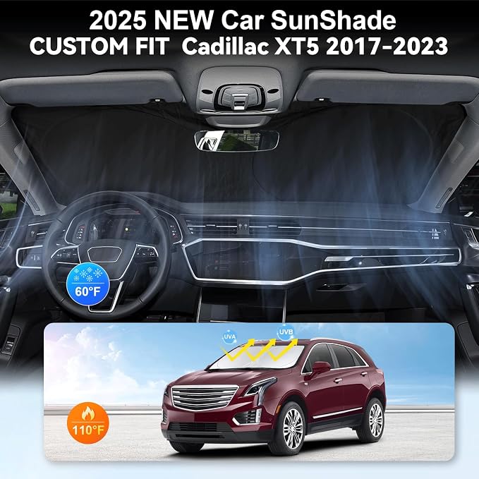 Custom fit Cadillac XT5 Windshield Sunshade - Image 4