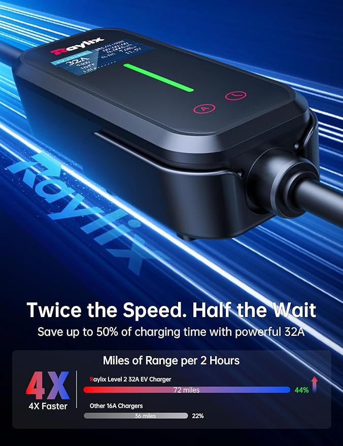 Raylix 32A Level 2 Fast Tesla Charger, 7.68KW Tesla Mobile/Home Charger - Image 6