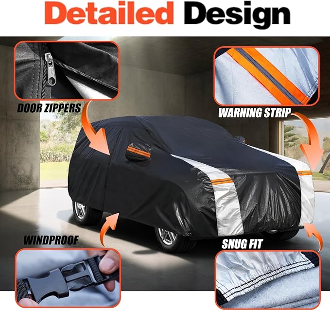 Ford Explorer Car Cover 100% Waterproof All Weather, Gift - Image 3