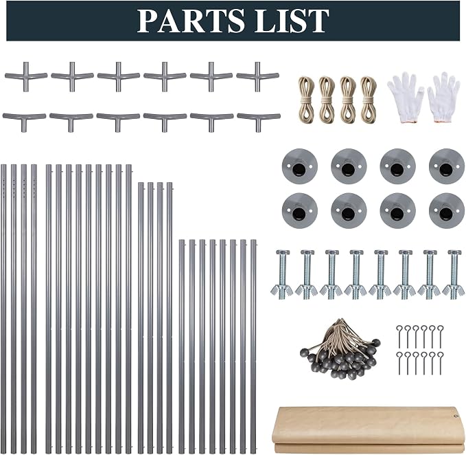 Shintenchi Carport 12' x 20' Heavy Duty Portable Garage, Car Port Canopy - Image 7