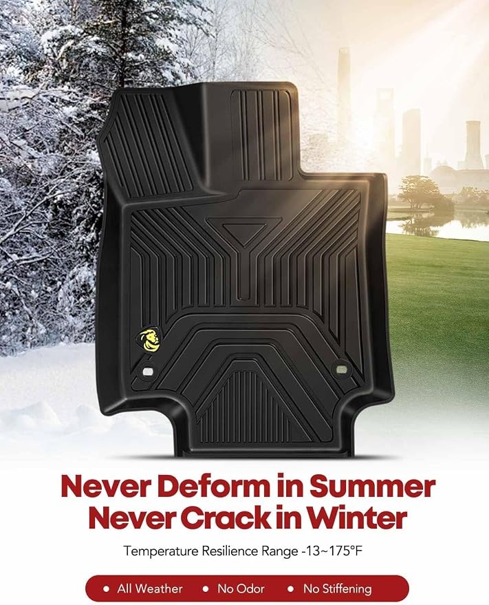 YHTAUTO Floor Mats Fit 2019-2025 Toyota RAV4, TPE All Weather Car Mats - Image 8