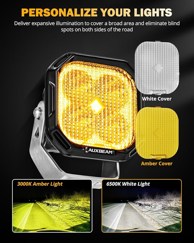 Auxbeam 3 Inch LED Pods Offroad Driving Lights - Image 4