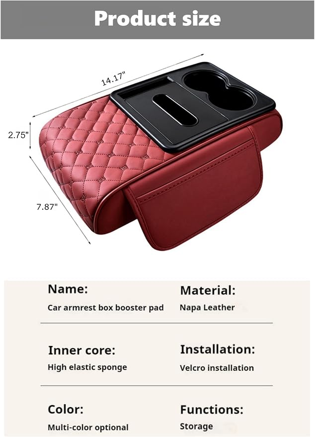 5-in-1 Center Console Cover Organizer, Arm Rest Cover - Image 5