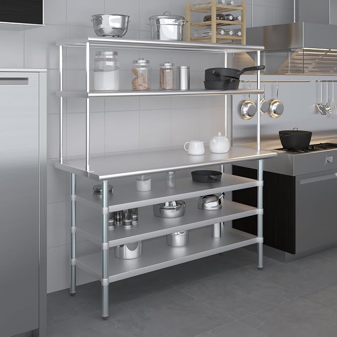 Amgood 24" x 60" Stainless Steel Work Table - Image 6