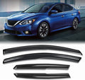 Rain Guards for Car Windows, Tape-On Window Visors Rain Guards Fit for by KYX