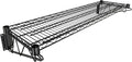 14" x 48" Black Epoxy Wire Wall Mount Shelf by Krollen+Industrial