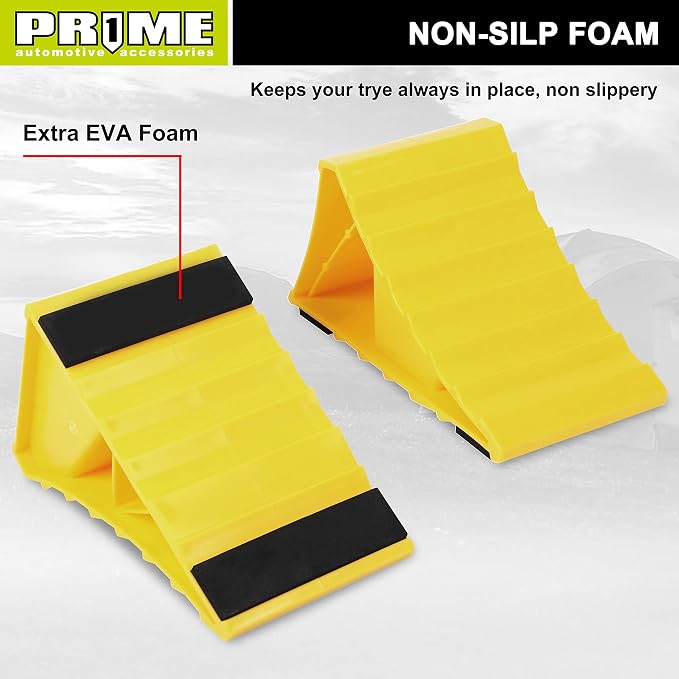 PR1ME Wheel Chocks with Non-Slip Base - Image 2