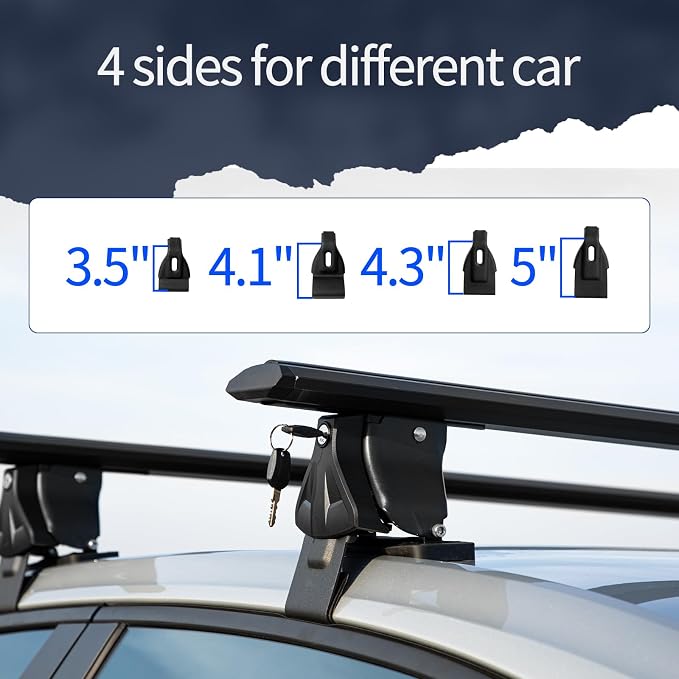 51" Roof Rack Cross Bars, Adjustable Universal Roof Rack, Aluminum Locking - Image 3