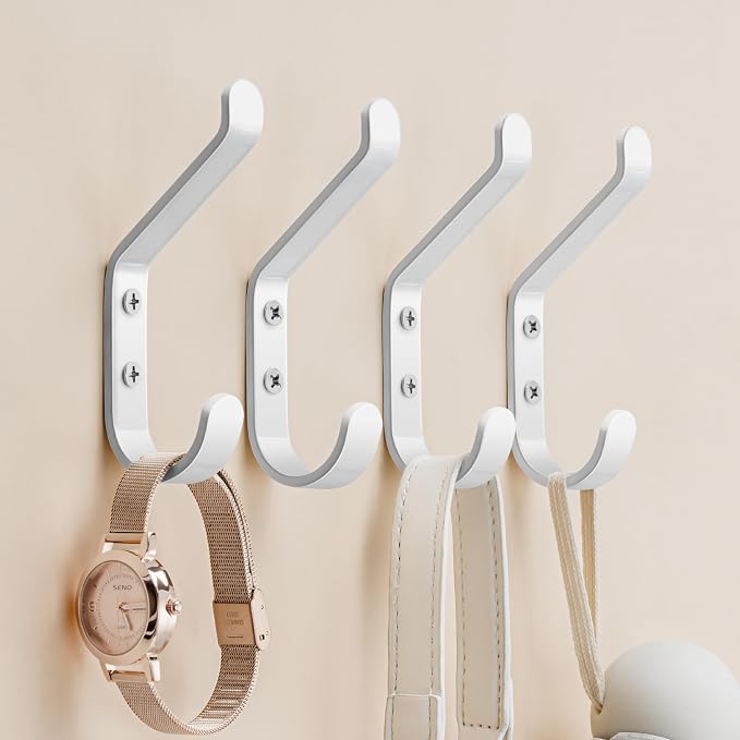10-Pack Coat Hook for Hanging, Stainless Wall Hooks for Towel, Wall Mounted - Image 7