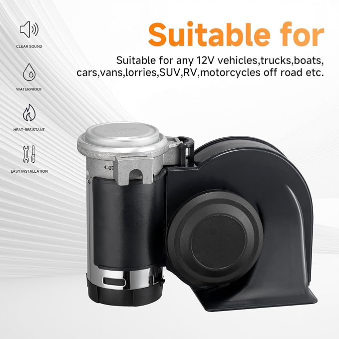Pack of 2 Car Horn, Train Horns - Image 6