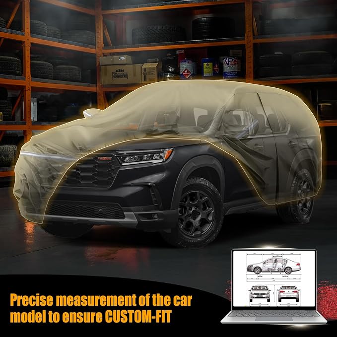 Waterproof Car Covers Replace for 2002-2025 Honda Pilot, Windproof Bands for - Image 9