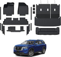 Floor Mats Set for 2022-2025 Nissan Pathfinder 7/8 Seats Accessories, Full by GALVAGNITE