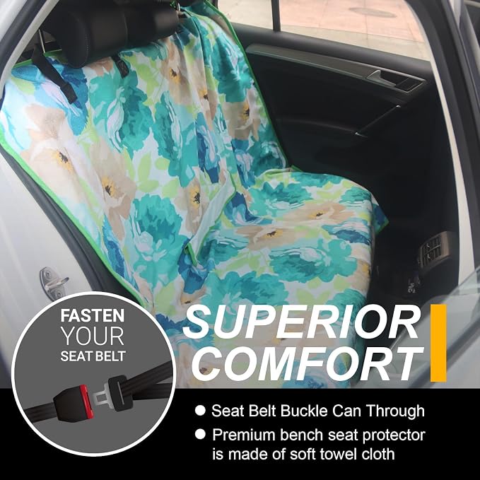 Back Seat Cover for Car Trucks Van SUV, Waterproof Rear Bench Towel Seat Covers - Image 2