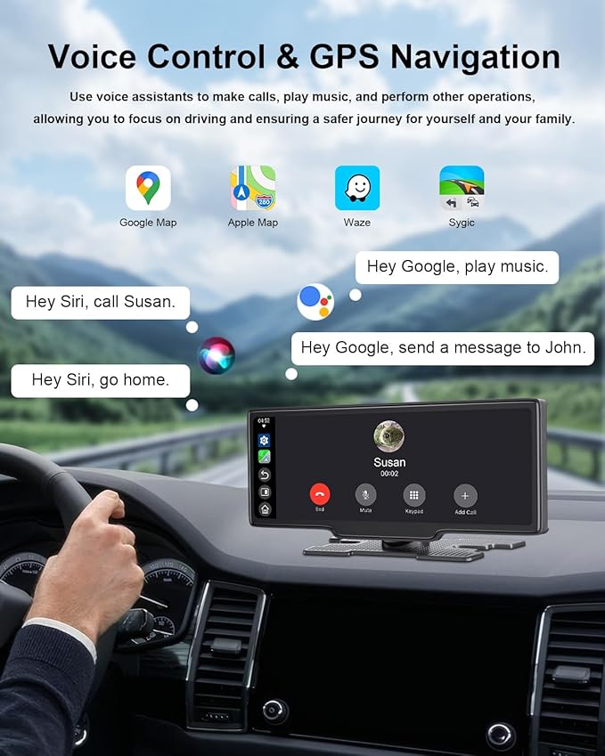 Carplay Screen for Car, 10.26’’ HD Wireless Apple Carplay & Android Auto Touch - Image 3
