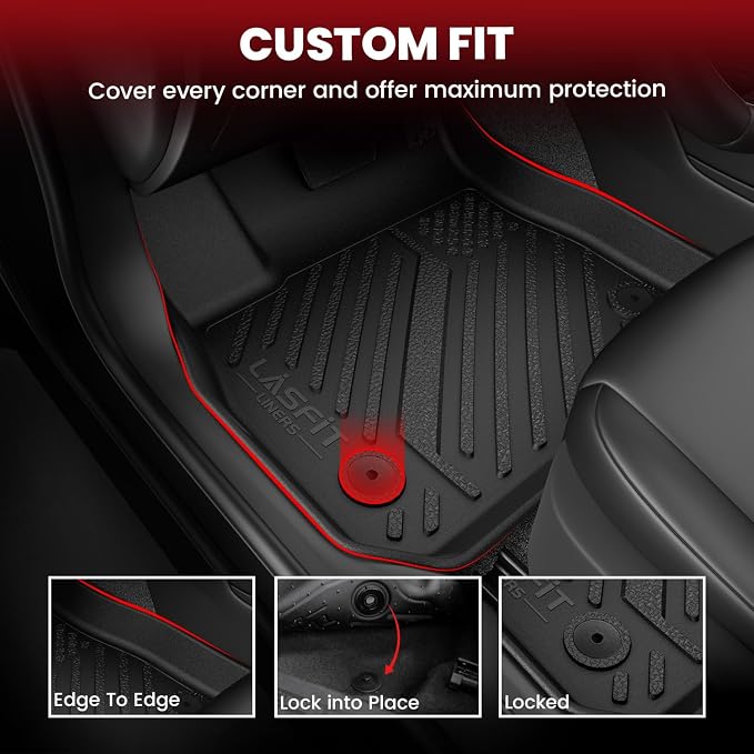 LASFIT Floor Mats & Cargo Mat for Lexus ES 2019-2025, TPE All Weather Custom - Image 3