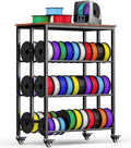 3D Printer Filament Cart, 2 Rows Filament Storage Rack Shelf by Ormeli