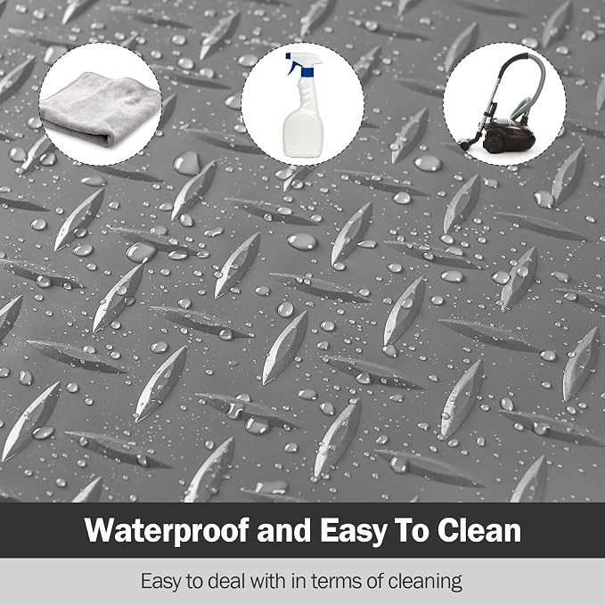 Nisorpa Garage Floor Rubber Mat, 4Ft x 8.2Ft Rubber Flooring Rolls, 1/8 Inch - Image 4