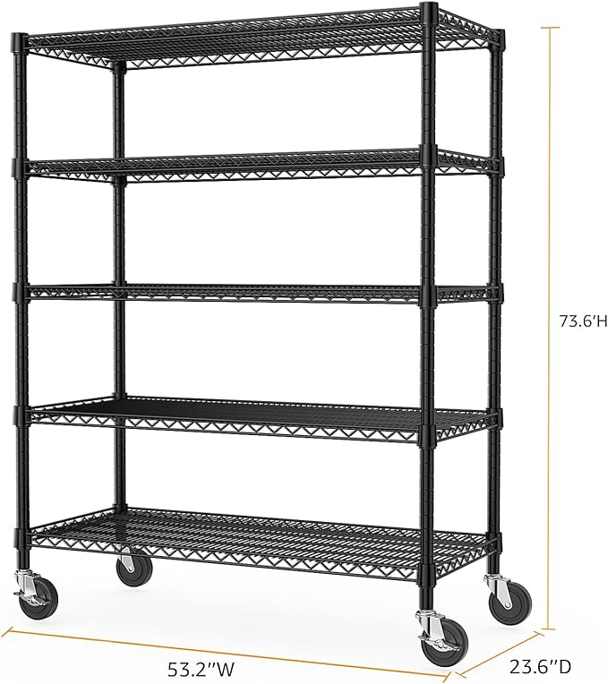 Garage Shelving 5 Tier Industrial Metal Shelving Units - Image 3