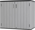 Large Outdoor Storage Box, Resin Sheds&Outdoor Storage Waterproof/Lockable by Mrosaa