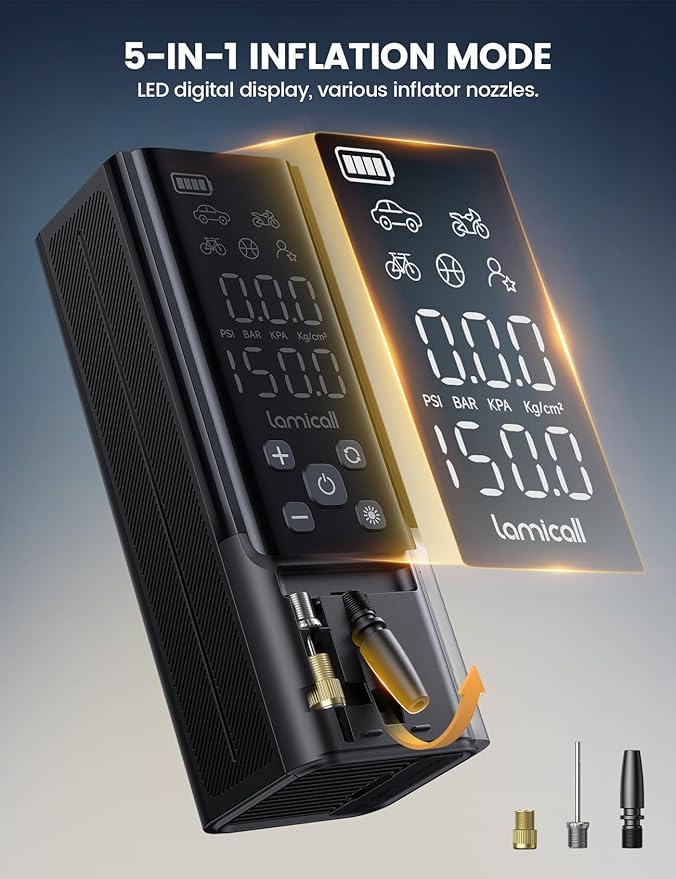 Lamicall Portable Car Tire Inflator - Image 5