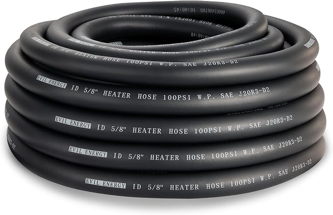 EVIL ENERGY 5/8" Heater Hose 50FT Coolant Radiator Straight 100PSI SAE 20R3 by EVILENERGY
