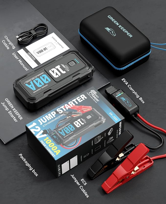 Portable Car Battery Jumper Starter 1000A Jump Box - Image 5