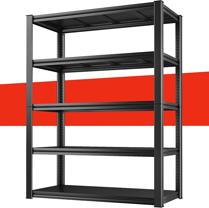 Raybee 5-Tier Industrial Heavy Duty Storage Shelving, 2000LBS Capacity by Raybee