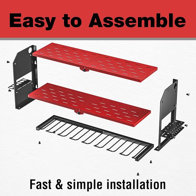 YYR Power Tool Organizer Wall Mount, Cordless Drill and Battery Holder - Image 8