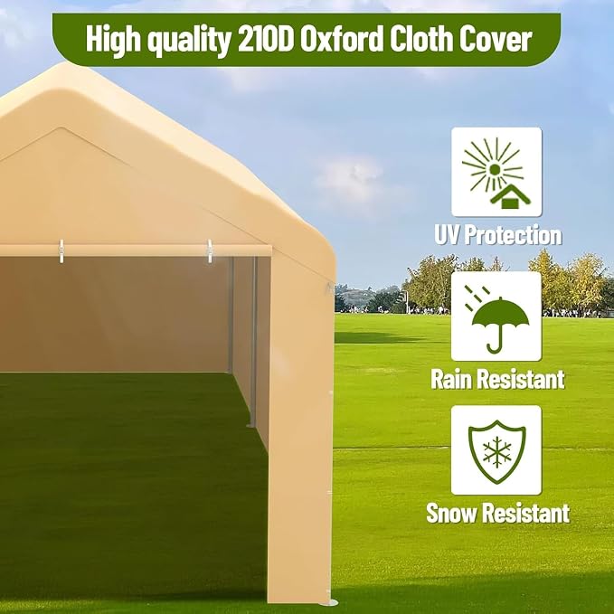 10x20 Ft. Metal Carport Garage - Image 3