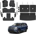 Floor Mats Set for 2018-2024 Ford Expedition/Lincoln Navigator 7 Seats by GALVAGNITE