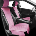 Elantrip 2 PCS Front Car Seat Covers Pink Leather Auto by Elantrip