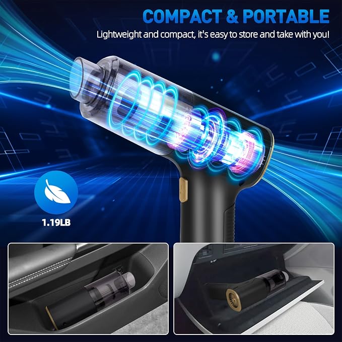 Handheld Car Vacuum Cleaner Cordless, High-Power Brushless 20000PA Mini Hand - Image 8