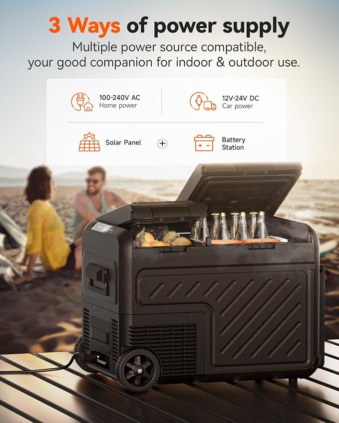 WOLFBOX 12V Car Refrigerator, 48 Quart Dual Zone Car Fridge, Portable Freezer - Image 7