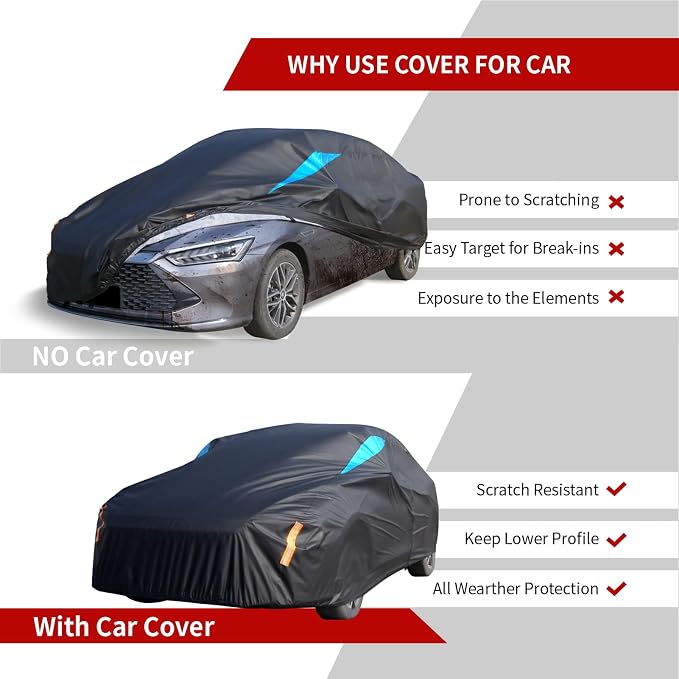 Car Cover Waterproof All Weather, 6 Layers Car Covers - Image 4