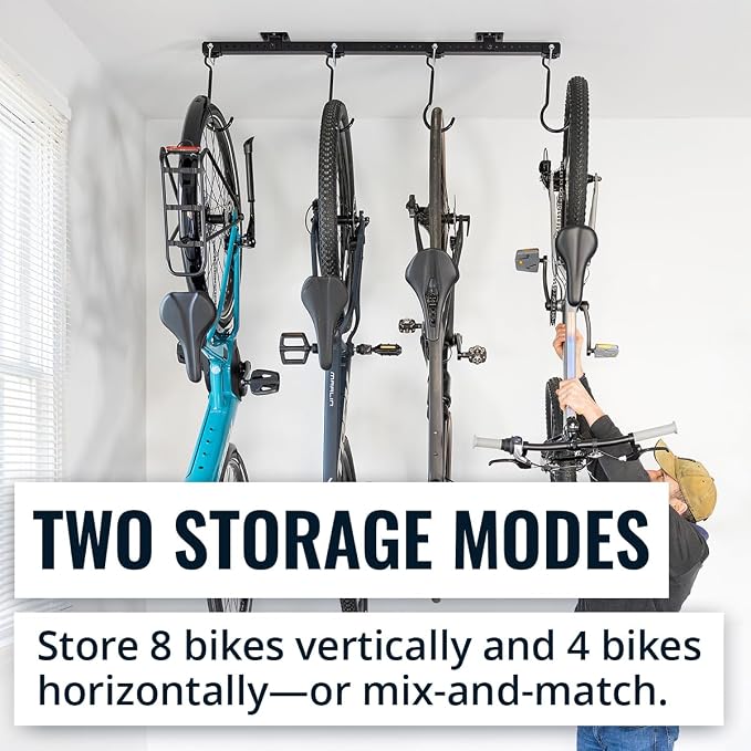 Teal Triangle Ceiling Mounted Bike Rack - Image 4