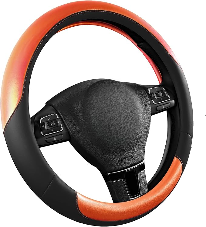 Road Comforts Steering Wheel Cover – Breathable Leather Steering Wheel Cover - Image 2