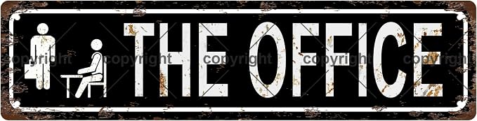 THE OFFICE Vintage Metal Tin Sign, Street Sign, Home Decor, Room Decor by Unknown