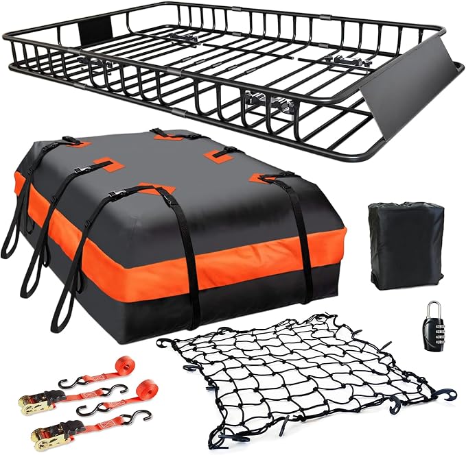 MeeFar Roof Rack Carrier Basket Universal Rooftop 65" X 39" X 6" Large Size by MeeFar