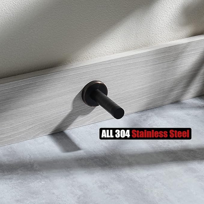 JQK Door Stopper Oil Rubbed Bronze, 304 Stainless Steel Thicken 1mm Sound - Image 5