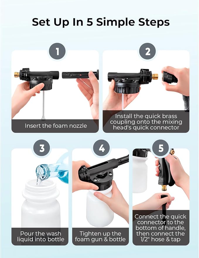 Car Wash Foam Gun + Microfiber Wash Mitt - Image 6