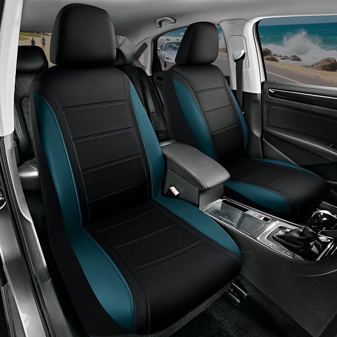 Road Comforts Leather Seat Covers, Breathable Car Seat Covers Front Seat - Image 2