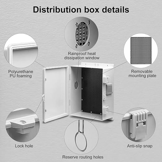 Outdoor Electrical Junction Box, ABS Water Resistant Enclosure - Image 4