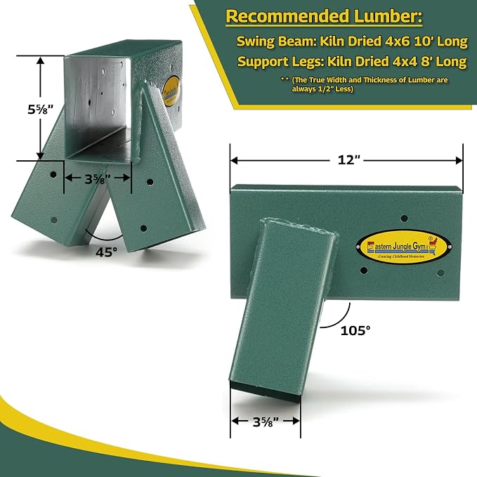 Eastern Jungle Gym Easy 1-2-3 A-Frame Swing Set Bracket Heavy Duty - Image 2