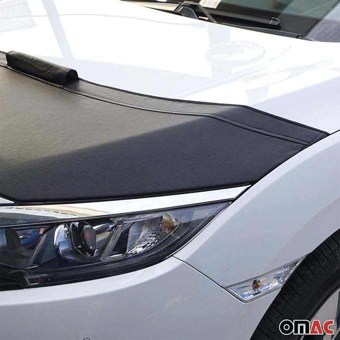 OMAC Car Bonnet Mask Hood Bra for Toyota Yaris 2013-2020 Black 1 Pc - Image 3
