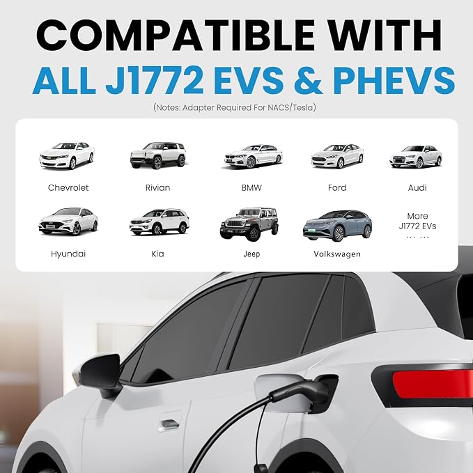 Level 2 EV Charger w/App Control: 32A 240V 7.68kW Fast Charging, NEMA 14-50 - Image 3